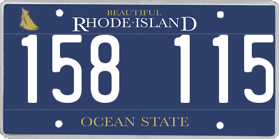 RI license plate 158115