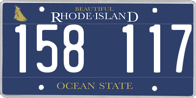 RI license plate 158117
