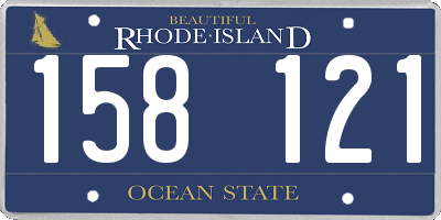 RI license plate 158121