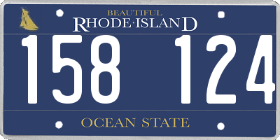 RI license plate 158124