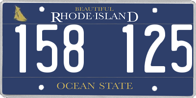 RI license plate 158125