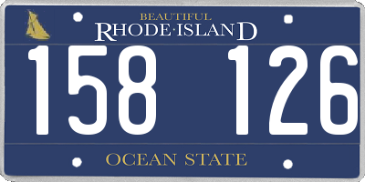 RI license plate 158126