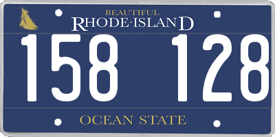 RI license plate 158128
