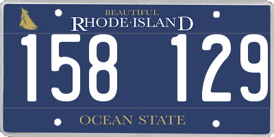 RI license plate 158129
