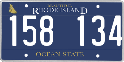 RI license plate 158134