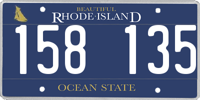 RI license plate 158135