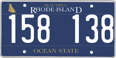 RI license plate 158138