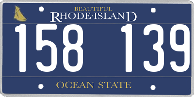 RI license plate 158139