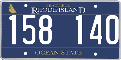 RI license plate 158140