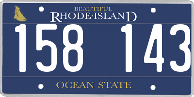 RI license plate 158143