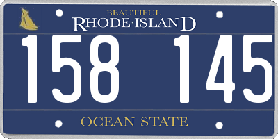 RI license plate 158145