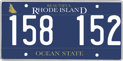 RI license plate 158152