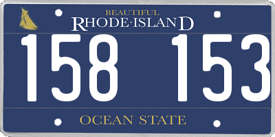 RI license plate 158153