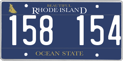 RI license plate 158154