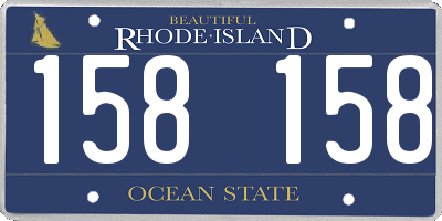 RI license plate 158158