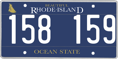 RI license plate 158159