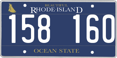 RI license plate 158160