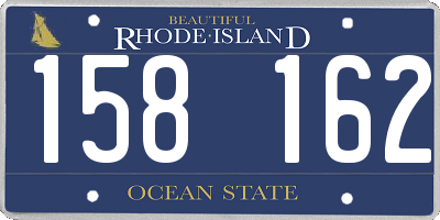 RI license plate 158162