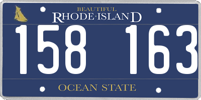 RI license plate 158163