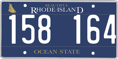 RI license plate 158164