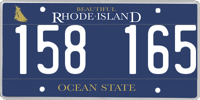 RI license plate 158165