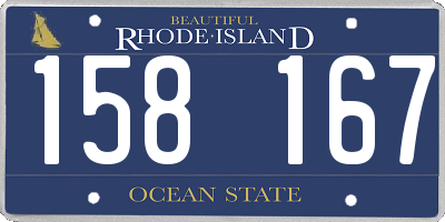 RI license plate 158167