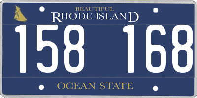 RI license plate 158168