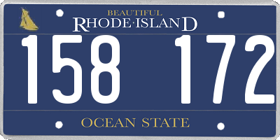 RI license plate 158172