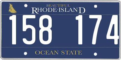 RI license plate 158174