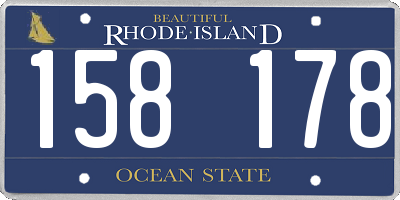 RI license plate 158178