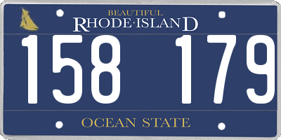 RI license plate 158179