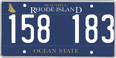 RI license plate 158183