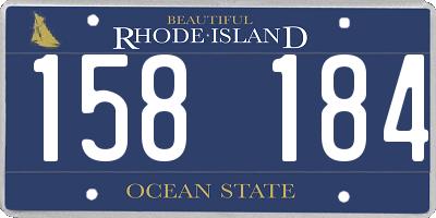 RI license plate 158184