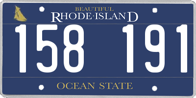 RI license plate 158191