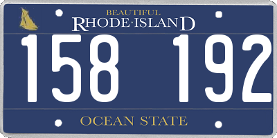 RI license plate 158192