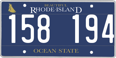 RI license plate 158194