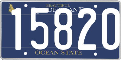 RI license plate 15820