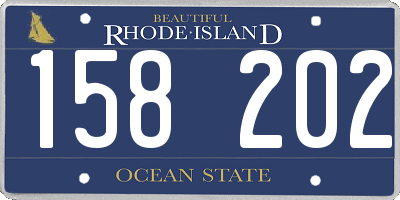 RI license plate 158202