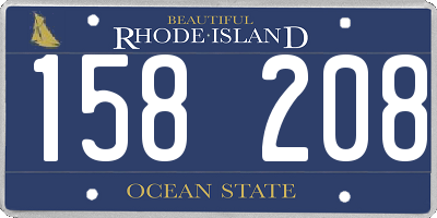 RI license plate 158208