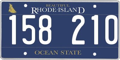 RI license plate 158210