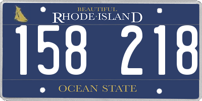 RI license plate 158218