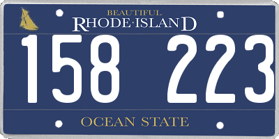 RI license plate 158223