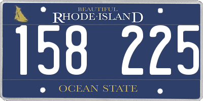 RI license plate 158225