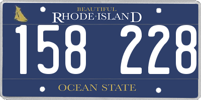 RI license plate 158228