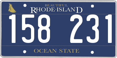 RI license plate 158231