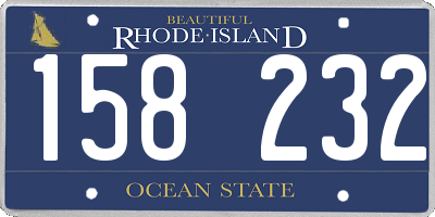 RI license plate 158232