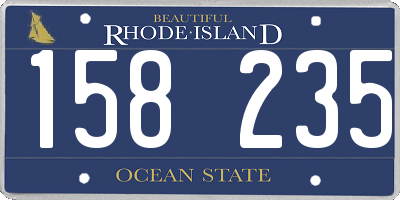RI license plate 158235