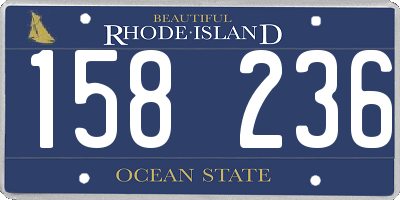RI license plate 158236