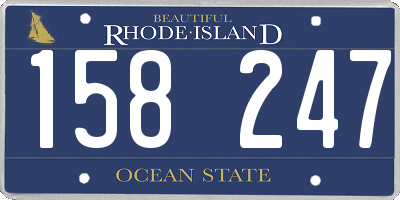 RI license plate 158247