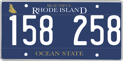 RI license plate 158258
